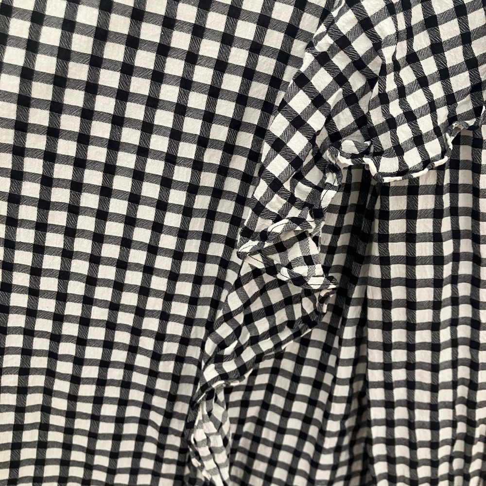 Marc O’Polo ruffled gingham blouse 100% cotton medium - Picture 4 of 6